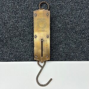 Antique‎ Chatillons Improved Spring Balance Brass Scale 50lb New York Vintage